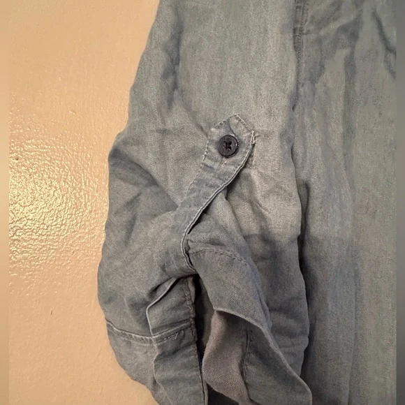 Tommy Hilfiger high/low Jean chambray shirtdress or swimsuit cover-up - Picture 8 of 9